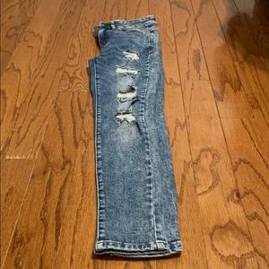 Sz 10, acid wash distressed denim! Adorable!!!